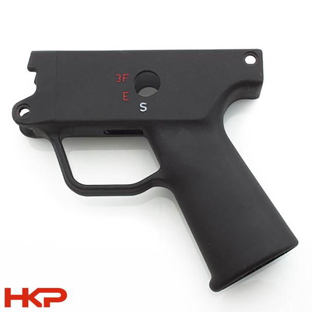 New - H&K MP5K 9mm 3 Position (S,E,3F Pictogram) Burst Trigger Housing - Push Pin - RARE - HKP-02015