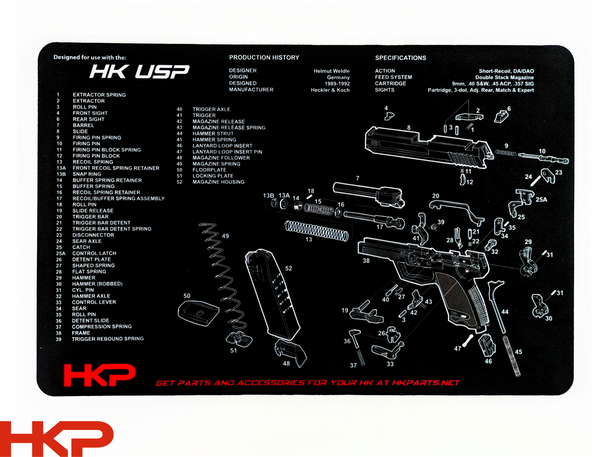 New - HKP HK USP, USPC Bench Mat - HKP-17109