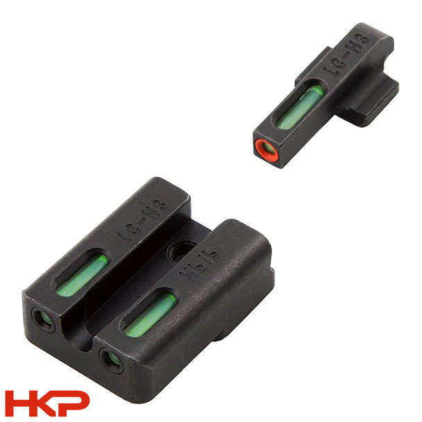 New - Truglo HK VP/45C/P30 Pro Tritium Fiber-Optic Day/Night Sights - Green - HKP-17664
