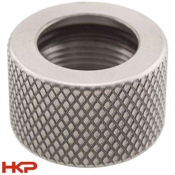New - HKP .40 S&W Enhanced Titanium Thread Protector- Threaded 9/16x24 - Silver - HKP-17976