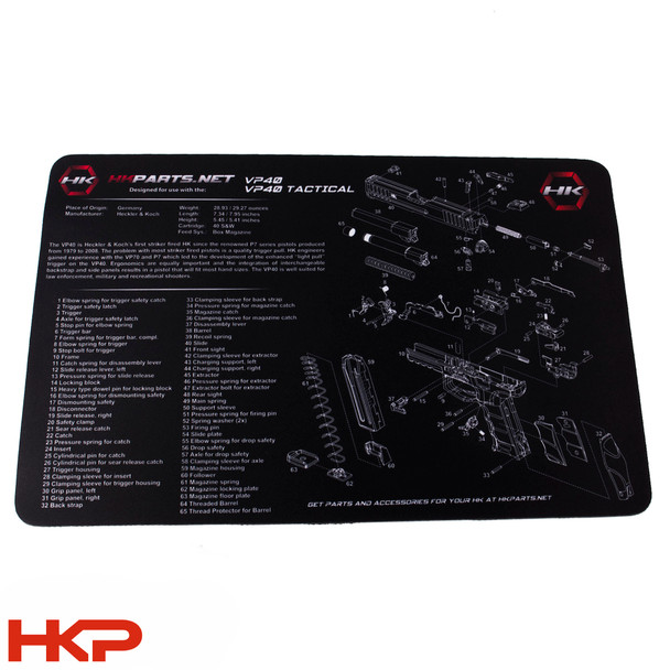 HKP HK VP40/Tactical Bench Mat - Black