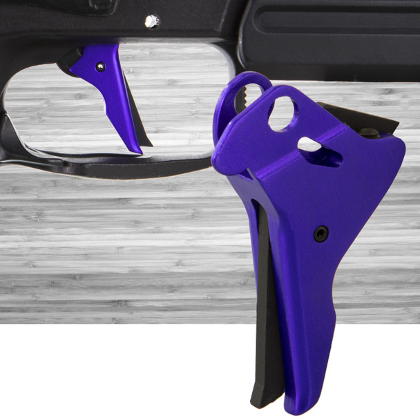 Lazy Wolf VP Series Trigger - Purple - F3  Full Flat Face