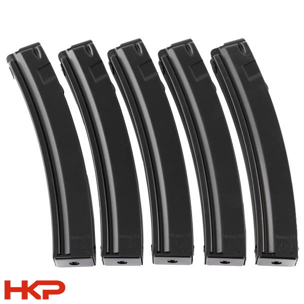 New - Zenith 30 Round HK MP5, MP5K 9mm Magazine - 5 Pack - HKP-20672