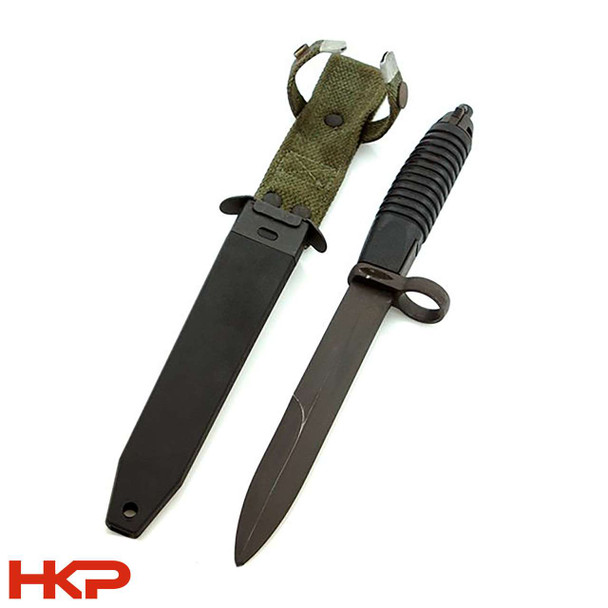 HK G3, HK33, HK93 Bayonet w/Scabbard - NOS H&K Heckler & Koch HKP-22366