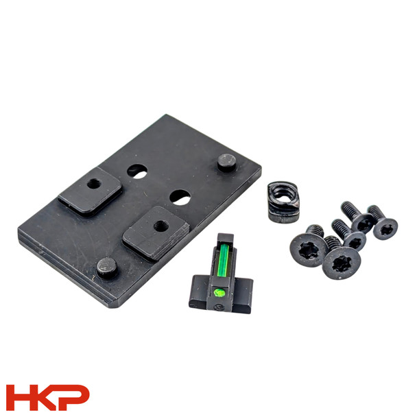 HK VP9 Sight Set - Front and Rear - Green Fiber Optic - Suppressor Height
