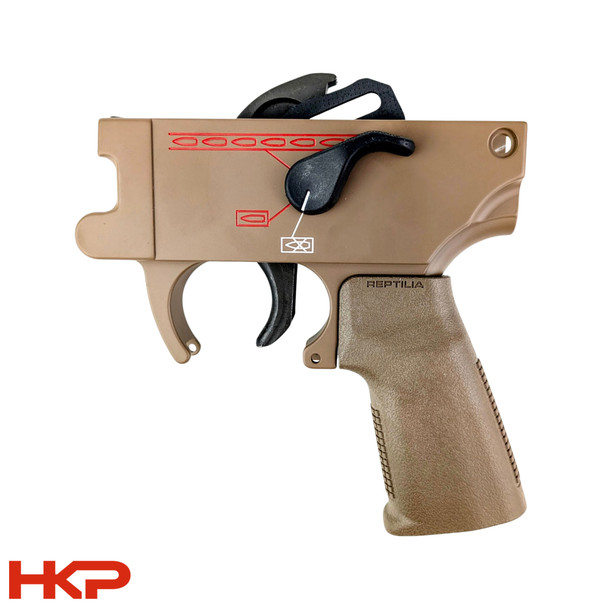 HK MP5K Trigger Group - 9mm - Navy Style with AR Grip and Match Trigger - FDE - BLEMISHED