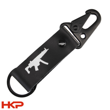 Mp5 Keychain HK Leather MP5 Key Chain - Black/Silver