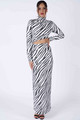 ZEBRA - Black & White Long Dress