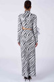 ZEBRA - Black & White Long Dress