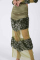 CACTUS - Green Sequin Cut out Maxi Dress