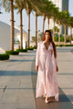 Pink Shade Abaya French Tulle - BLOSSOM Collection