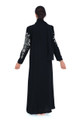 Elegant Black Abaya with Exquisite Sleeve Embroidery