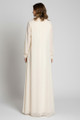REVE Collection Shiffon Abaya & Dress with Hand Made Embroidery Offwhite