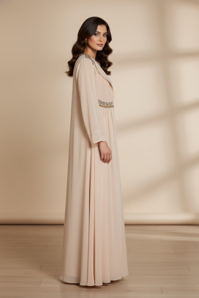 REVE Collection Shiffon Abaya & Dress with Hand Made Embroidery