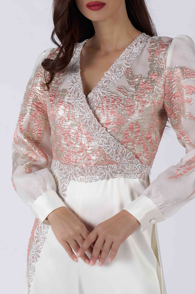 MAMATUS CLOUDS - Elegant Jumpsuit with Complementary Detachable Train - MANONE COUTURE