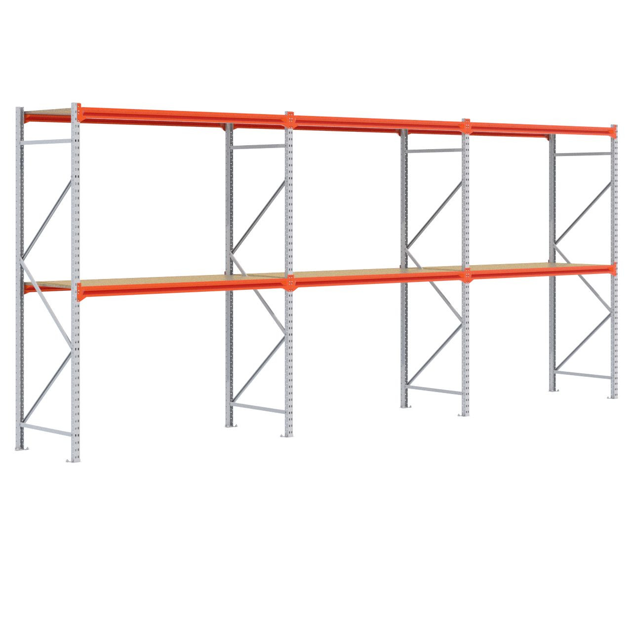 Grootvakstelling 2.500 mm x 5.800 mm x 800 mm (HxLxD) - 2 niveaus GALVA