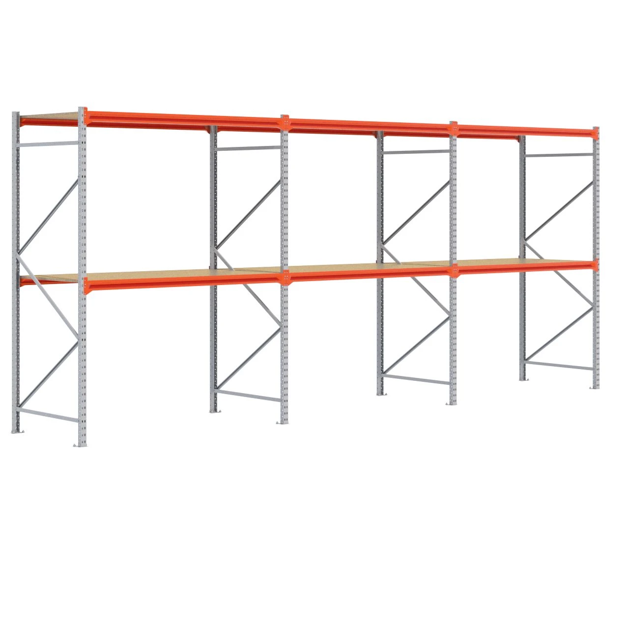 Grootvakstelling 2.500 mm x 5.800 mm x 1.000 mm (HxLxD) - 2 niveaus GALVA