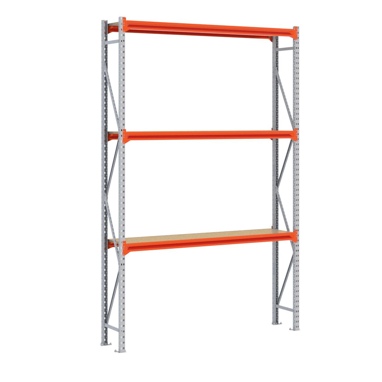 Grootvakstelling 3.000 mm x 2.000 mm x 400 mm (HxLxD) - 3 niveaus GALVA (Liggers: 1.850 mm)
