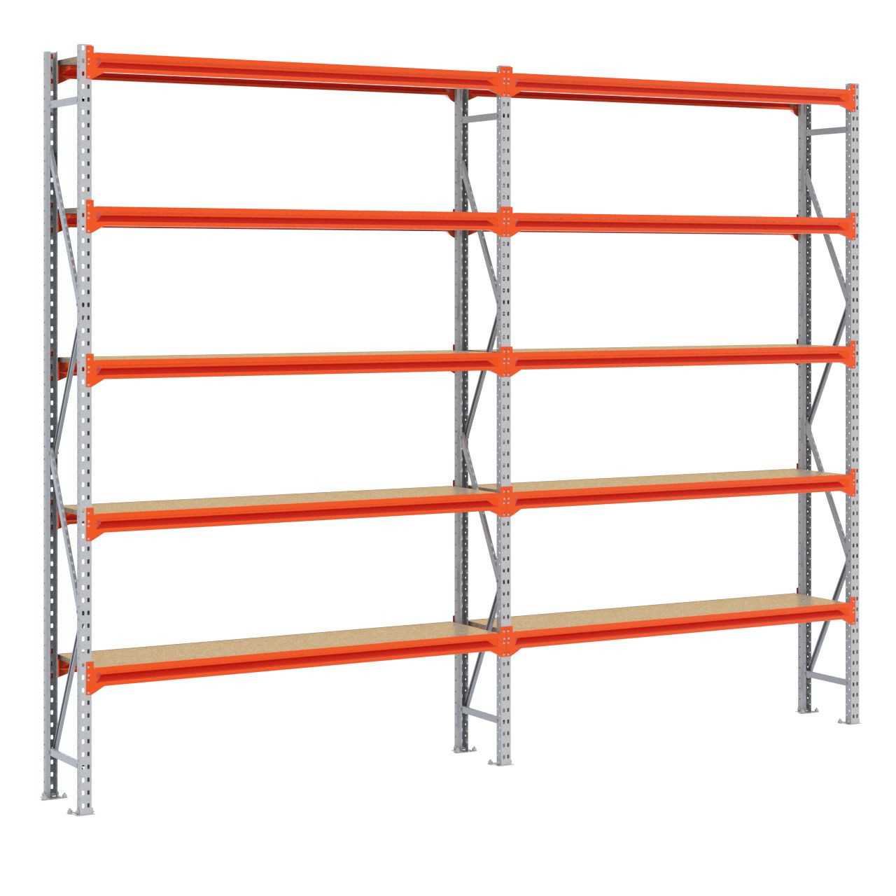 Grootvakstelling 3.000 mm x 3.900 mm x 400 mm (HxLxD) - 5 niveaus GALVA (Liggers: 1.850 mm)