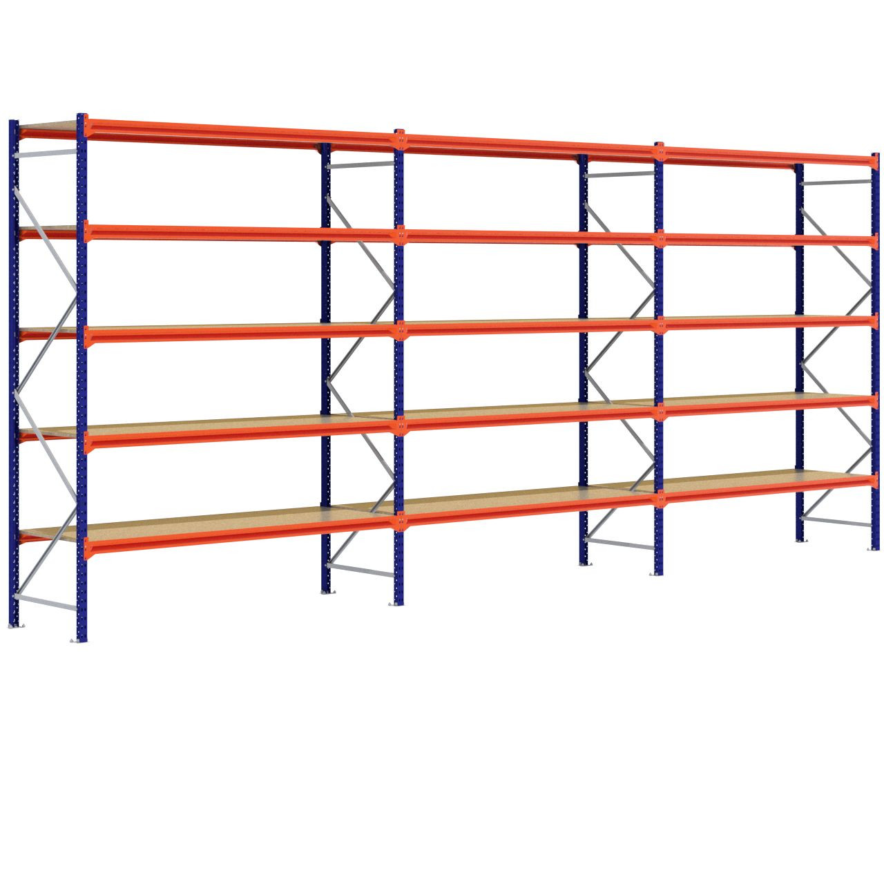 Grootvakstelling 3.000 mm x 7.000 mm x 800 mm (HxLxD) - 5 niveaus (Liggers: 2.250 mm)