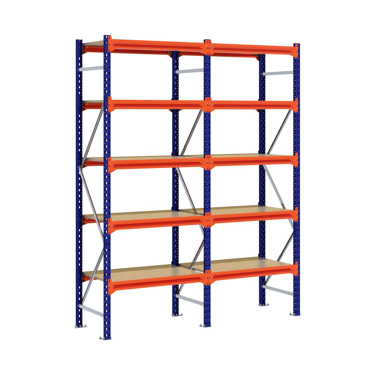 Grootvakstelling 2.500 mm x 1.950 mm x 600 mm (HxLxD) - 5 niveaus