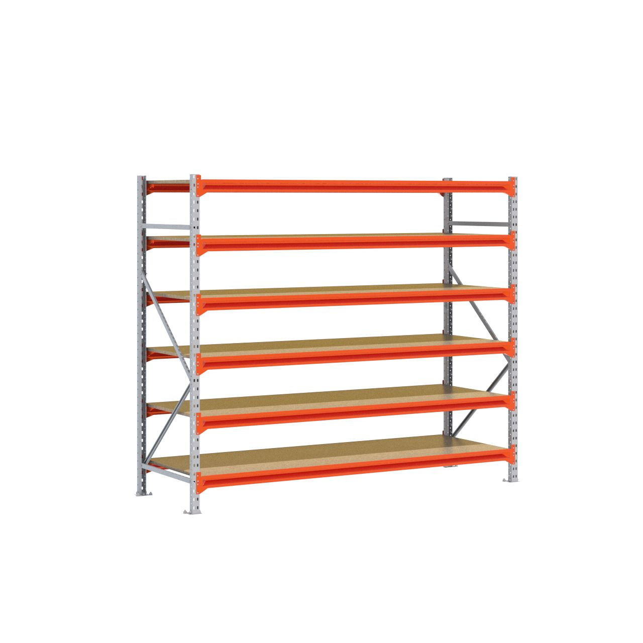 Grootvakstelling 2.000 mm x 2.350 mm x 800 mm (HxLxD) - 6 niveaus GALVA