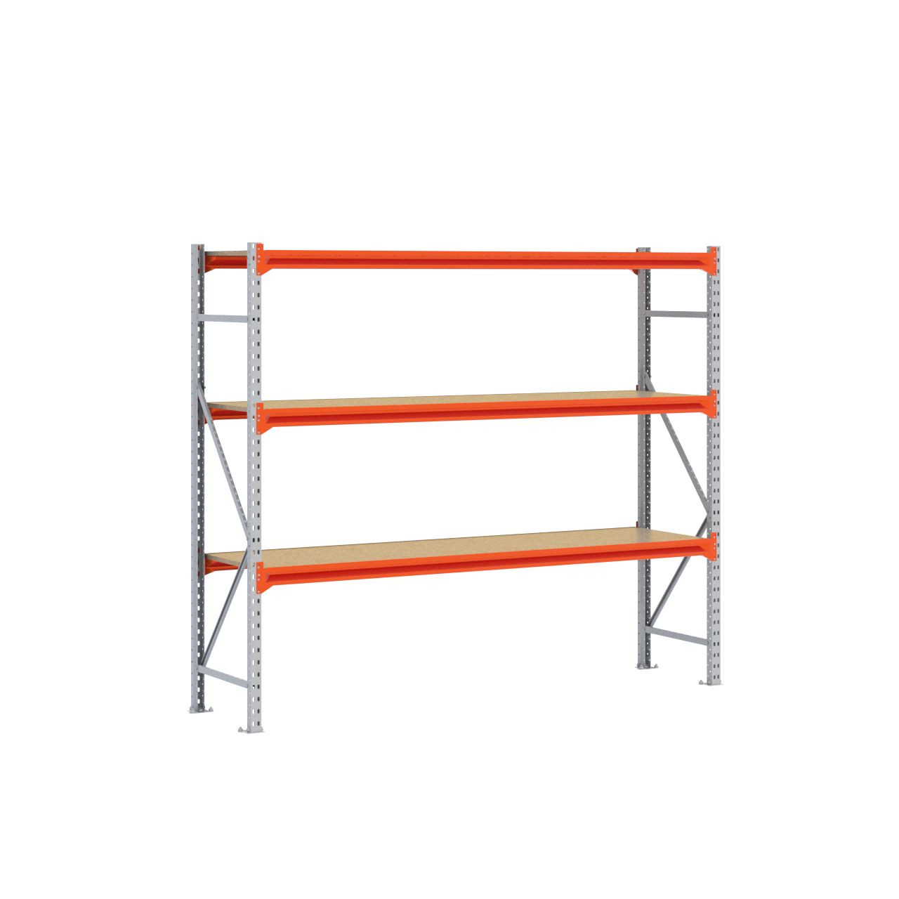 Grootvakstelling 2.000 mm x 2.350 mm x 600 mm (HxLxD) - 3 niveaus GALVA