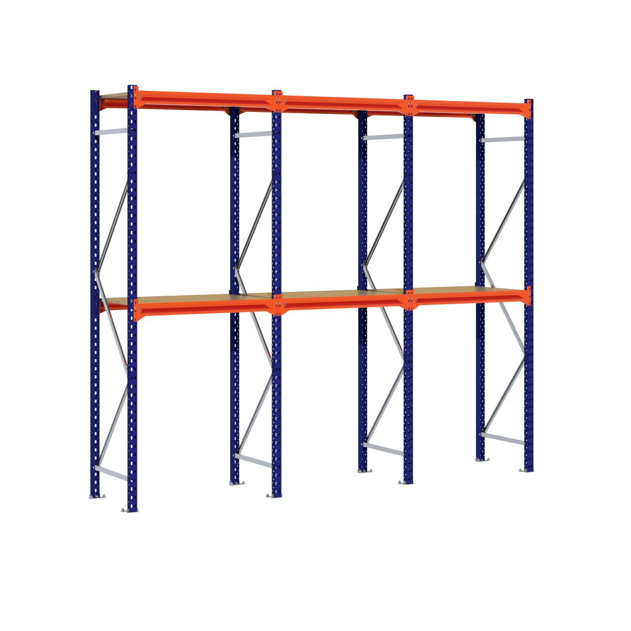 Grootvakstelling 2.500 mm x 3.000 mm x 600 mm (HxLxD) - 2 niveaus