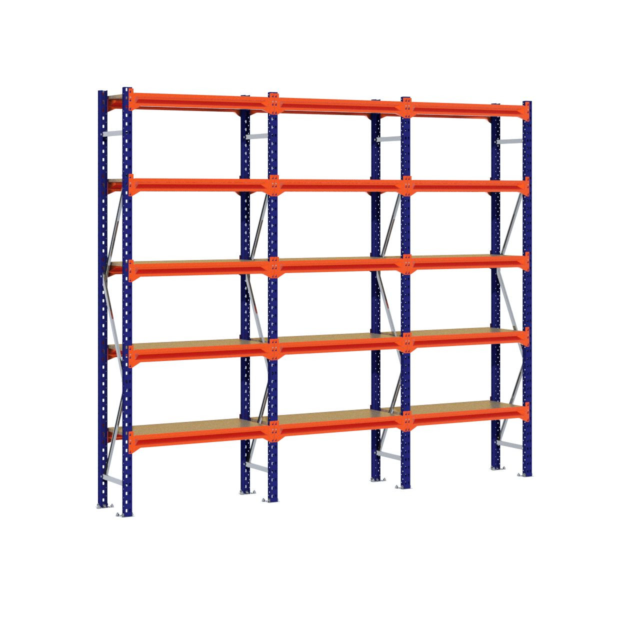 Grootvakstelling 2.500 mm x 3.000 mm x 400 mm (HxLxD) - 5 niveaus
