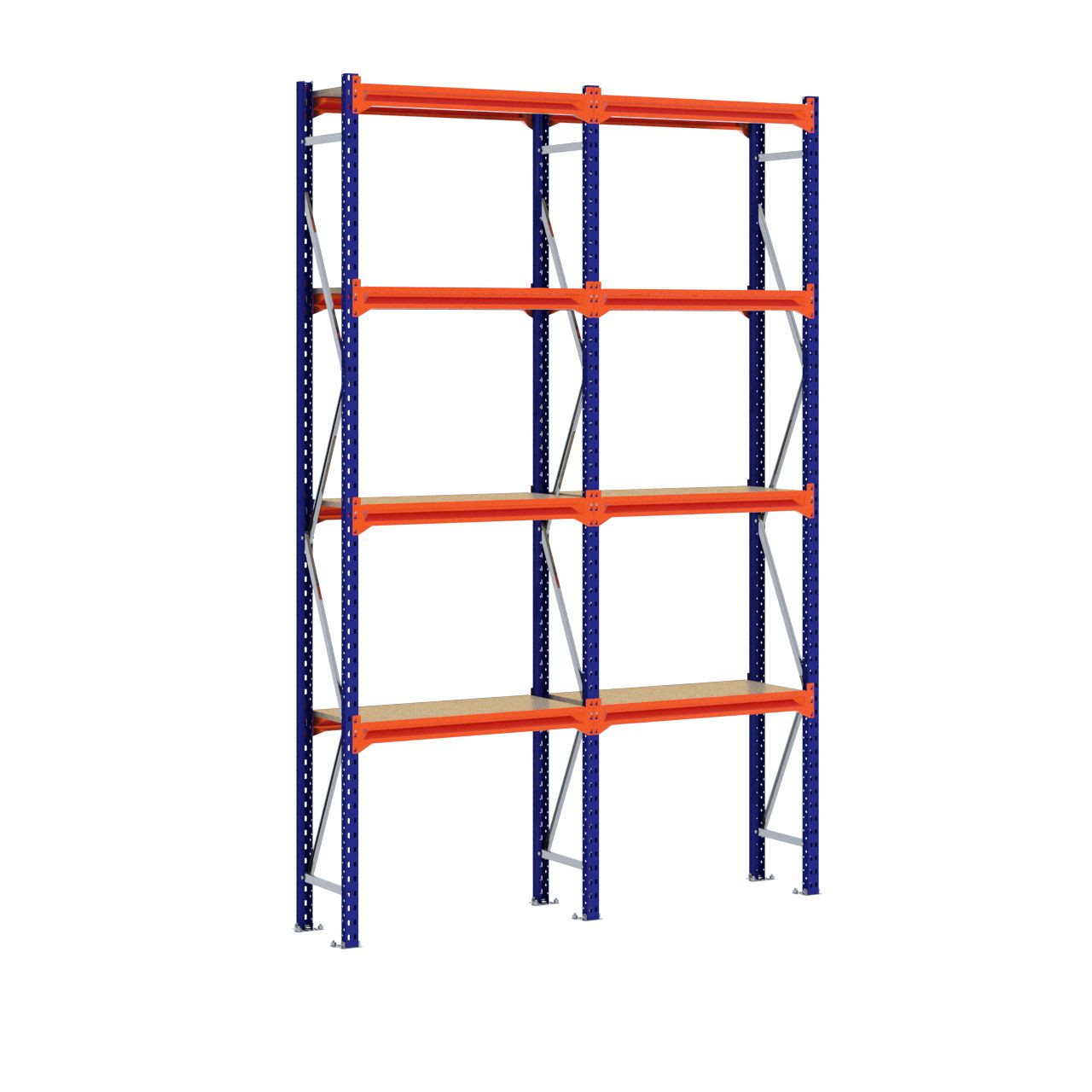 Grootvakstelling 3.000 mm x 1.950 mm x 400 mm (HxLxD) - 4 niveaus