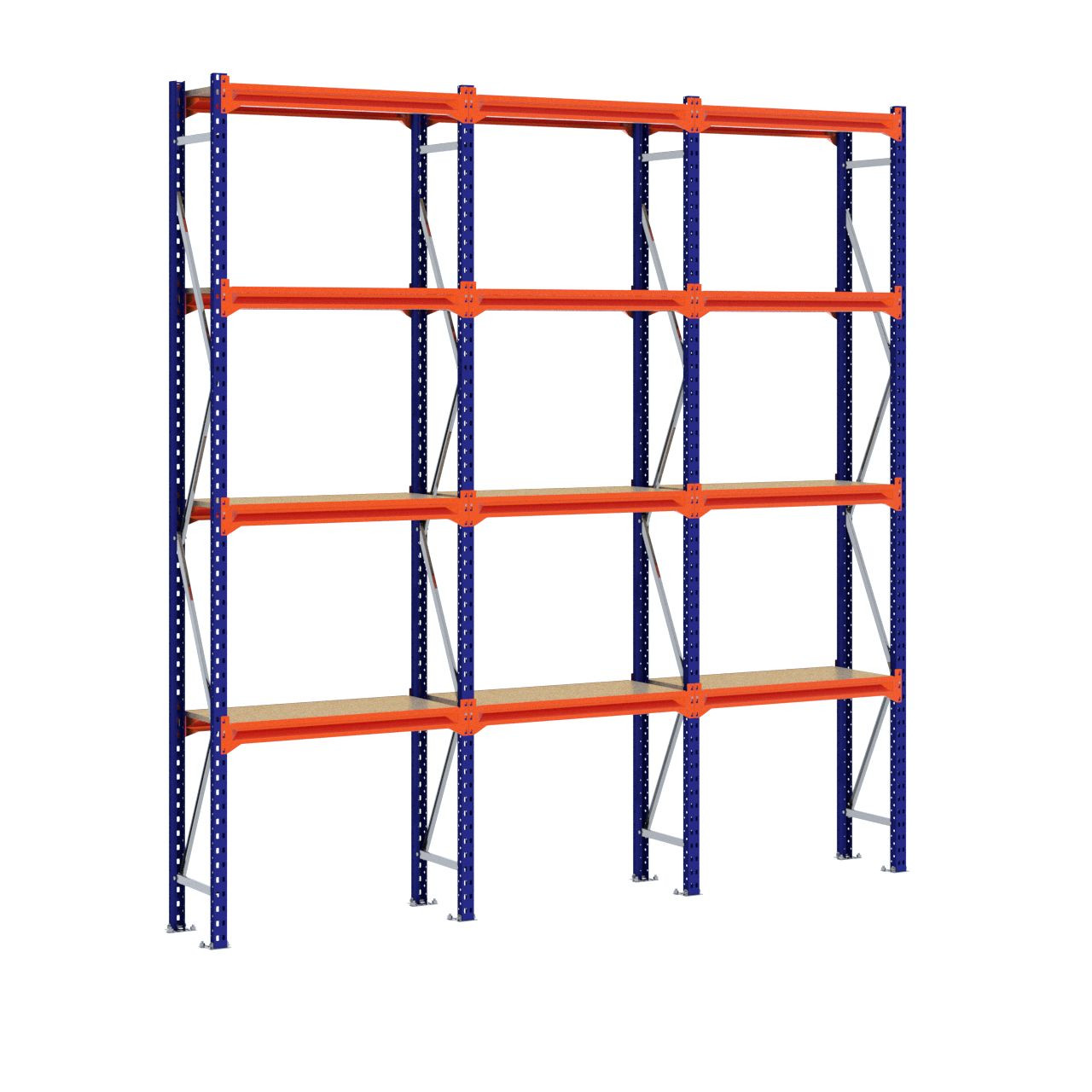 Grootvakstelling 3.000 mm x 3.000 mm x 400 mm (HxLxD) - 4 niveaus