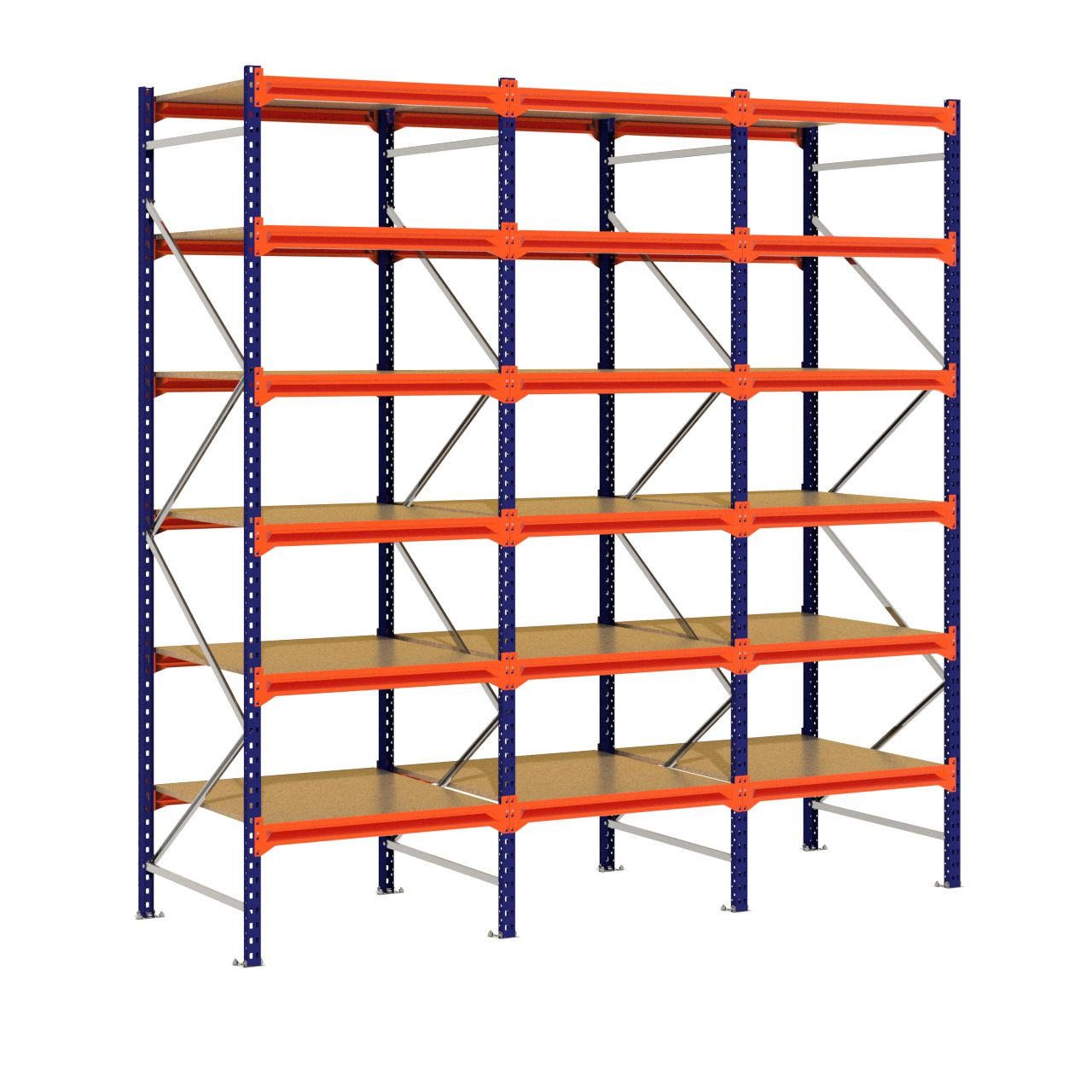 Grootvakstelling 3.000 mm x 3.000 mm x 1.000 mm (HxLxD) - 6 niveaus