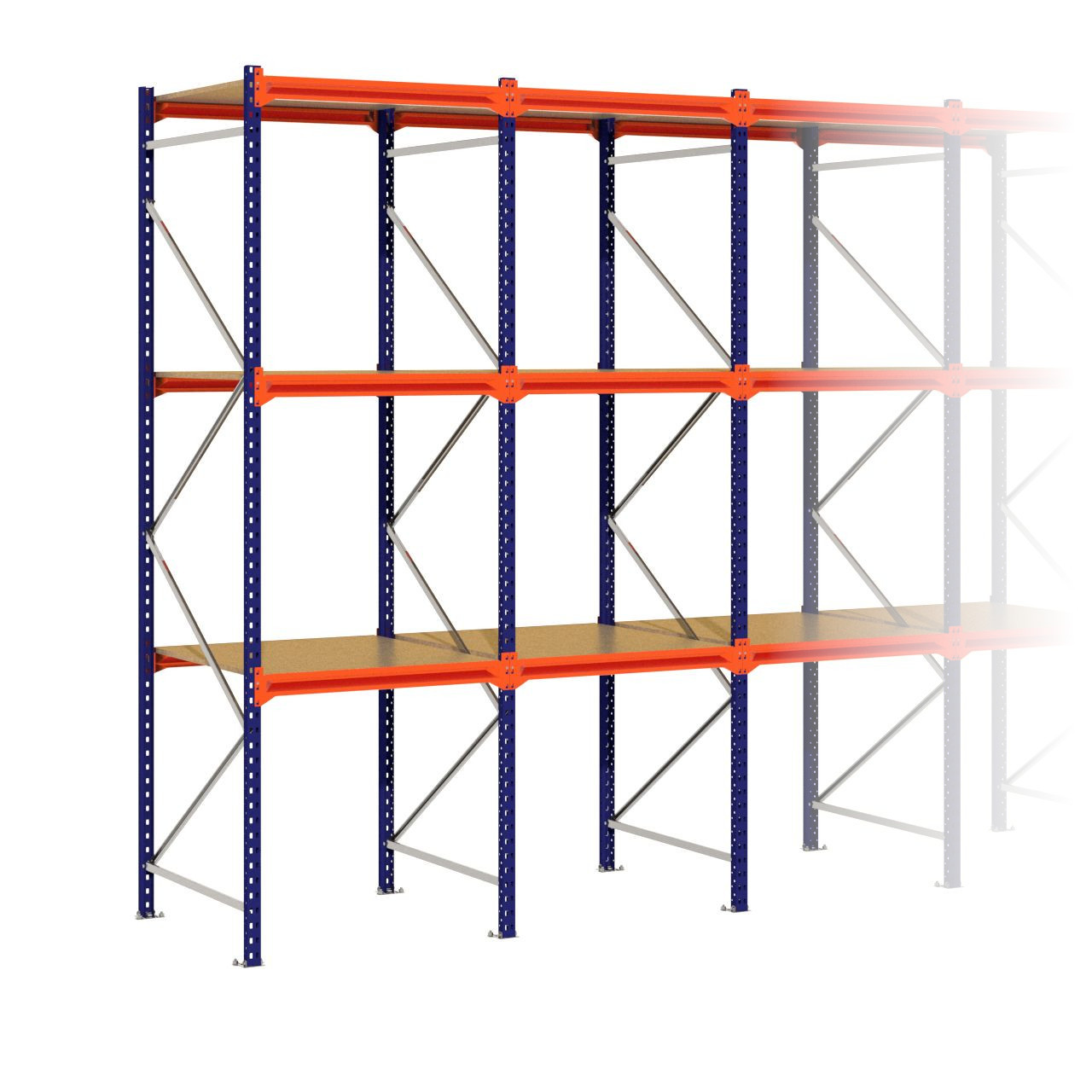 Grootvakstelling 3.000 mm x 5.750 mm x 1.000 mm (HxLxD) - 3 niveaus