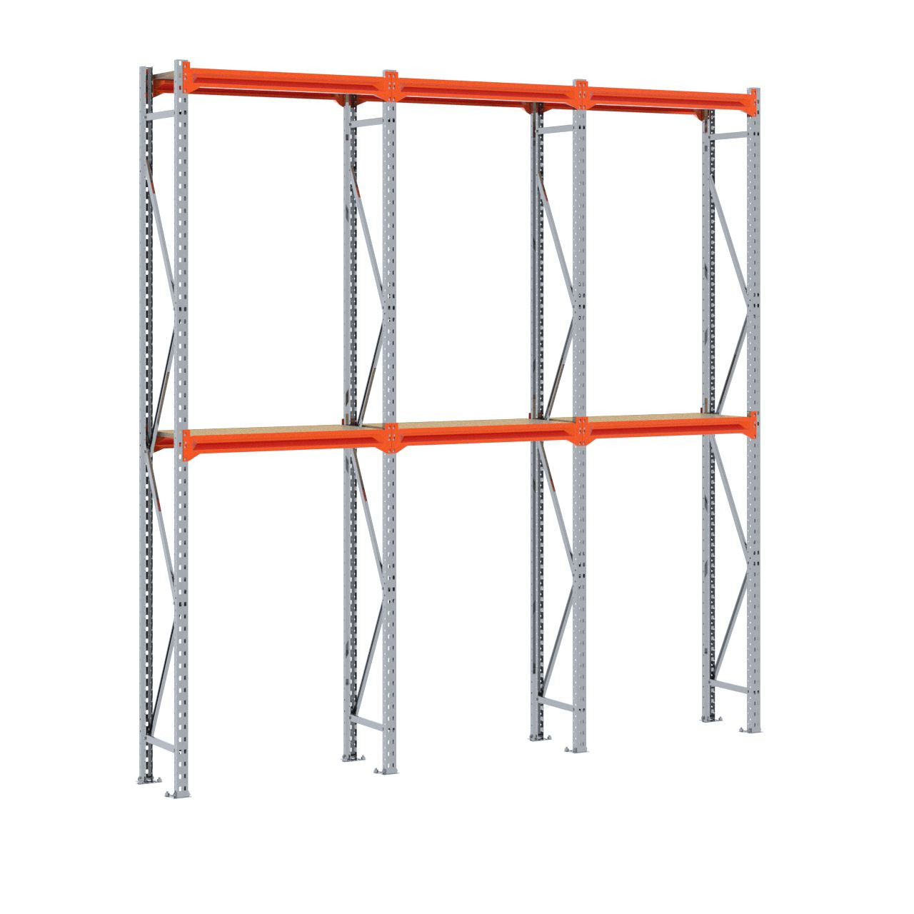 Grootvakstelling 3.000 mm x 3.000 mm x 400 mm (HxLxD) - 2 niveaus GALVA