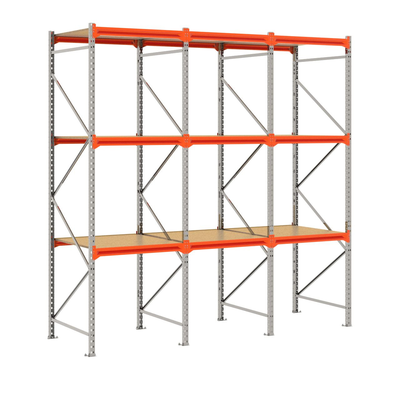 Grootvakstelling 3.000 mm x 3.000 mm x 1.000 mm (HxLxD) - 3 niveaus GALVA