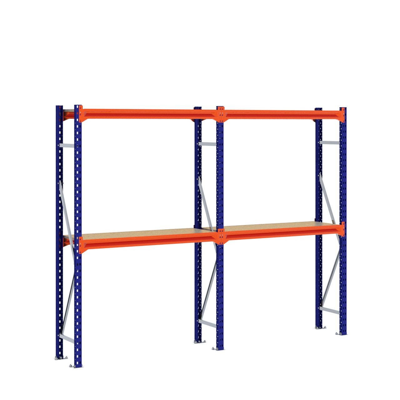 Grootvakstelling 2.000 mm x 2.500 mm x 400 mm (HxLxD) - 2 niveaus