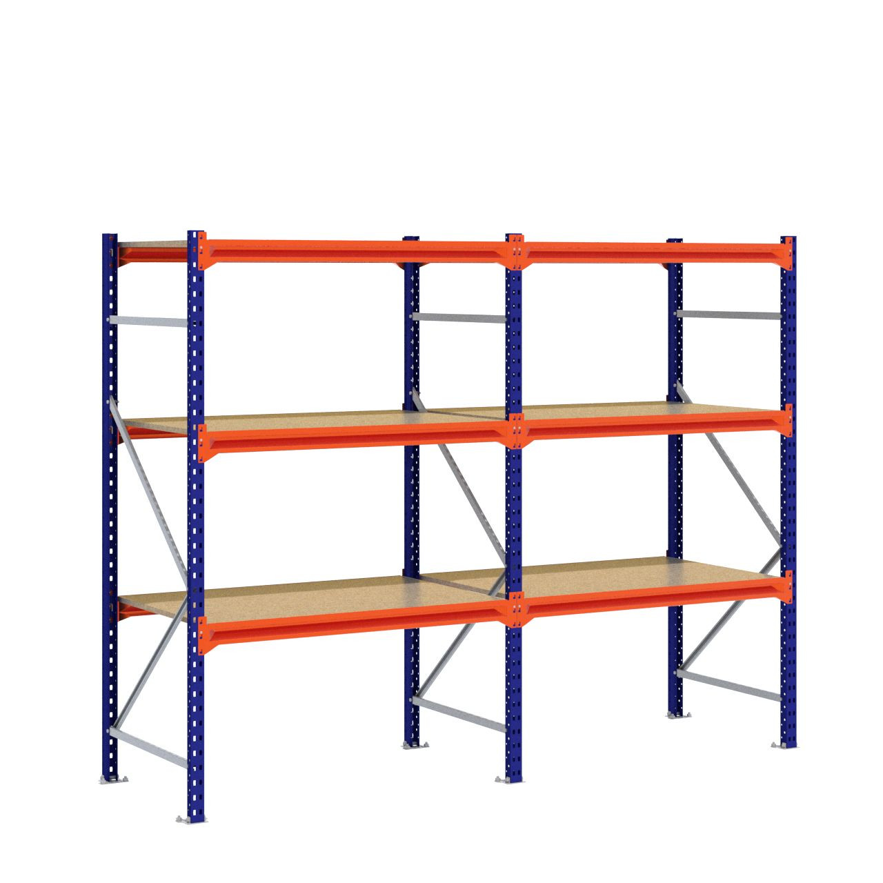 Grootvakstelling 2.000 mm x 2.500 mm x 800 mm (HxLxD) - 3 niveaus