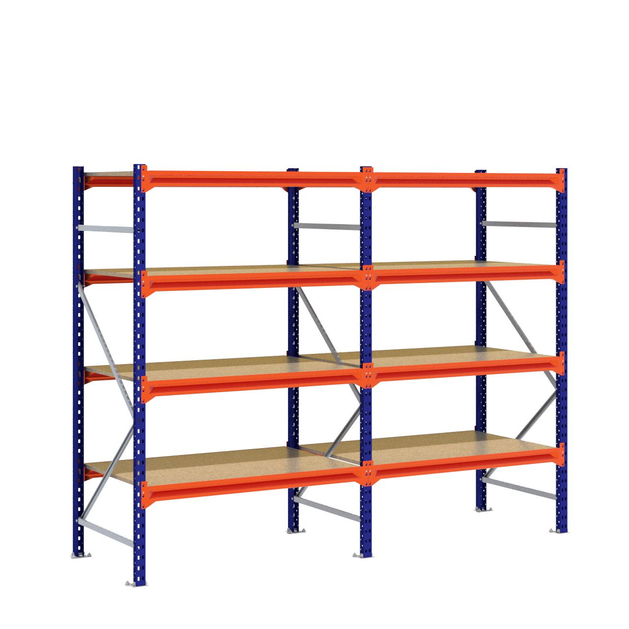 Grootvakstelling 2.000 mm x 2.500 mm x 800 mm (HxLxD) - 4 niveaus