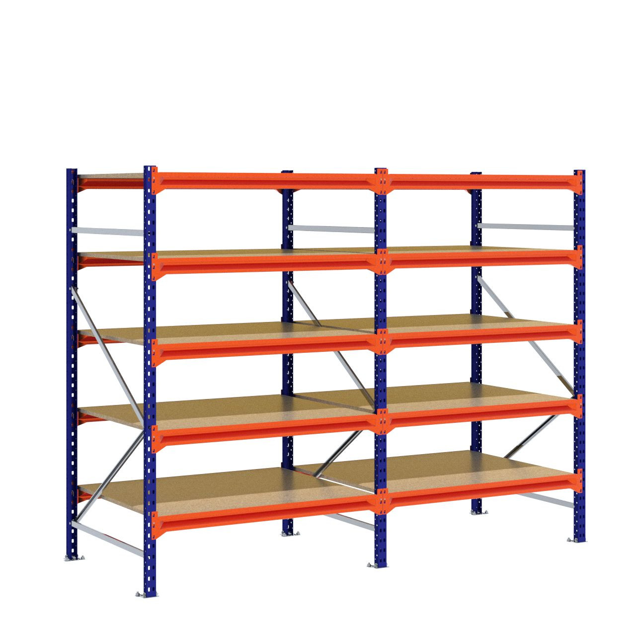 Grootvakstelling 2.000 mm x 2.500 mm x 1.000 mm (HxLxD) - 5 niveaus