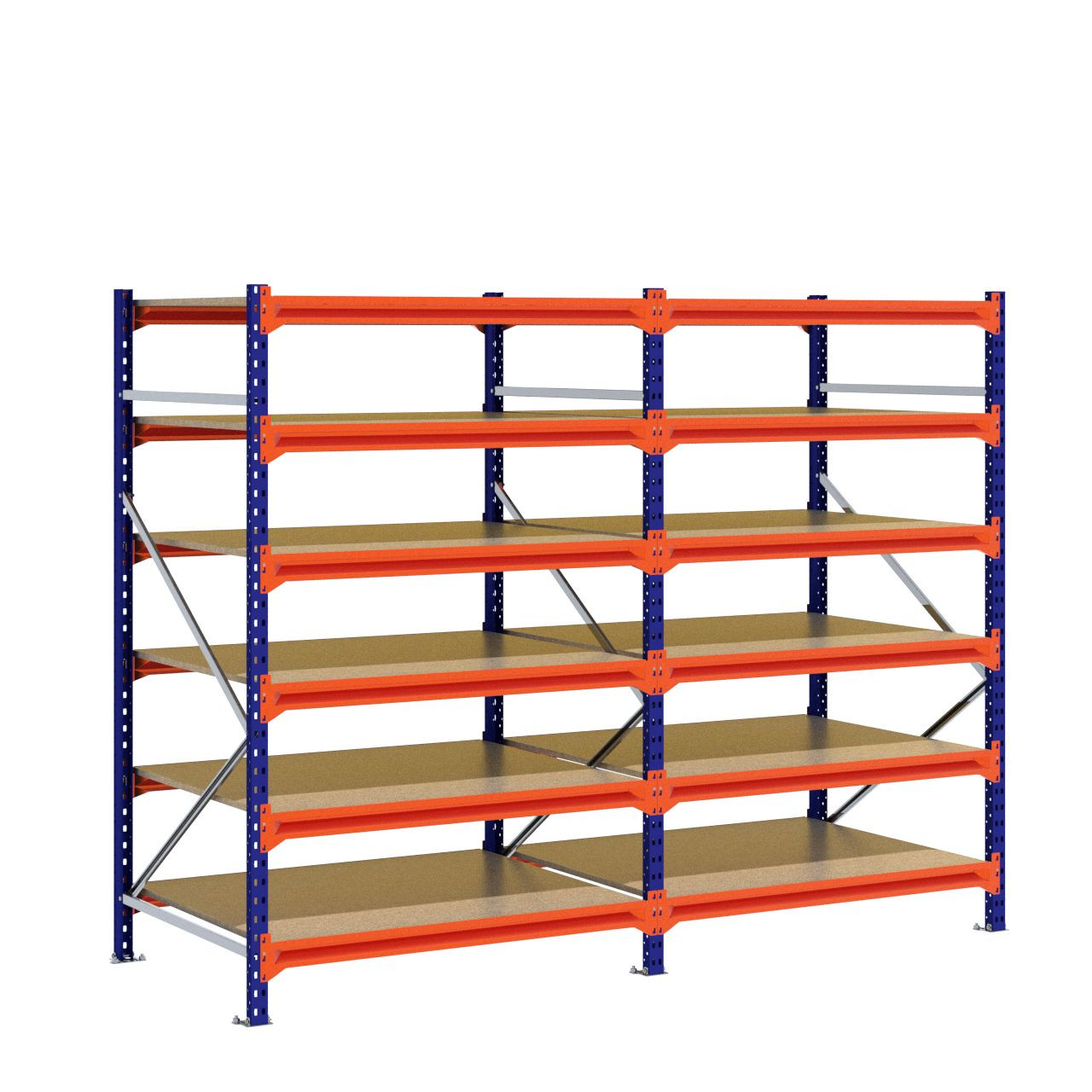 Grootvakstelling 2.000 mm x 2.500 mm x 1.000 mm (HxLxD) - 6 niveaus