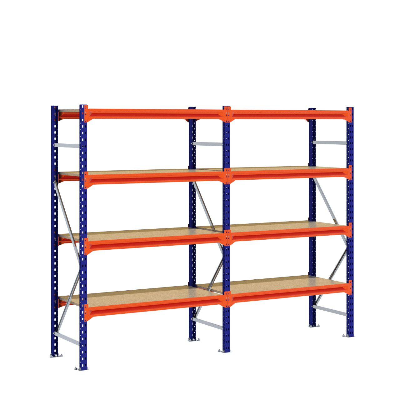 Grootvakstelling 2.000 mm x 2.500 mm x 600 mm (HxLxD) - 4 niveaus