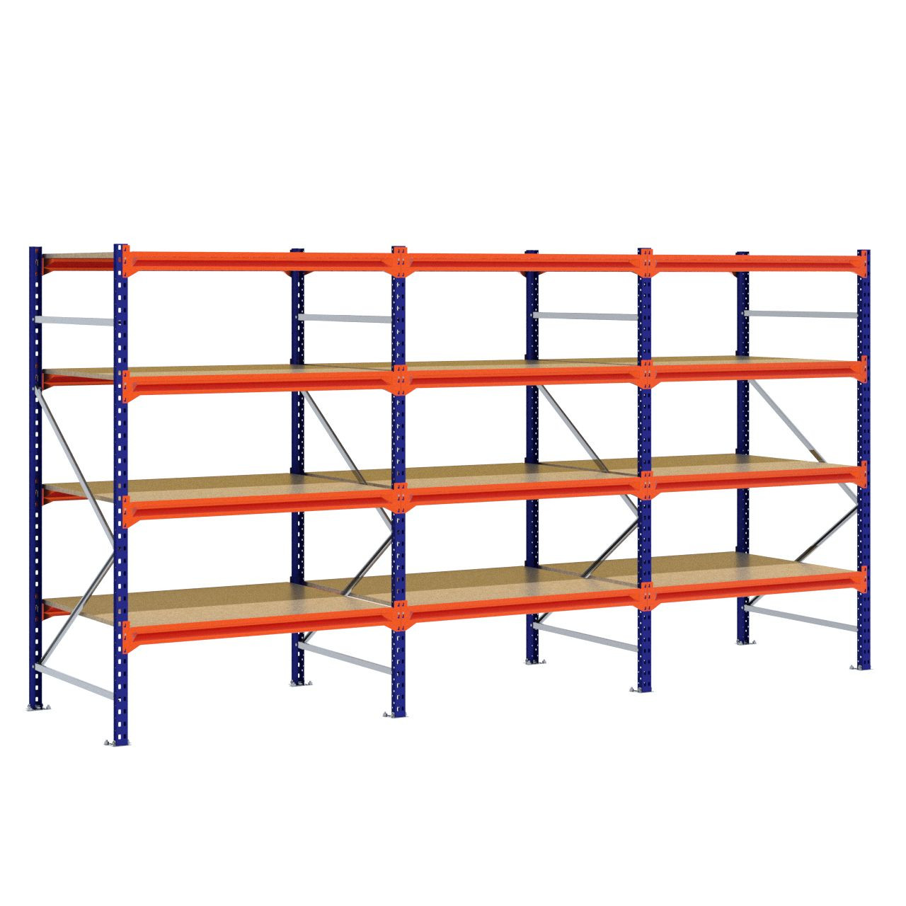 Grootvakstelling 2.000 mm x 3.800 mm x 1.000 mm (HxLxD) - 4 niveaus