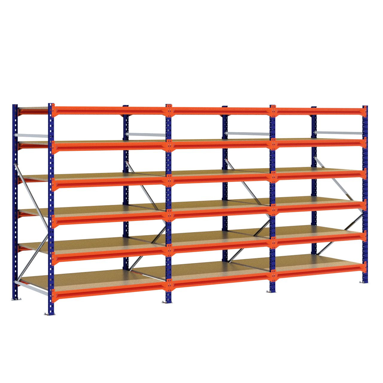 Grootvakstelling 2.000 mm x 3.800 mm x 1.000 mm (HxLxD) - 6 niveaus