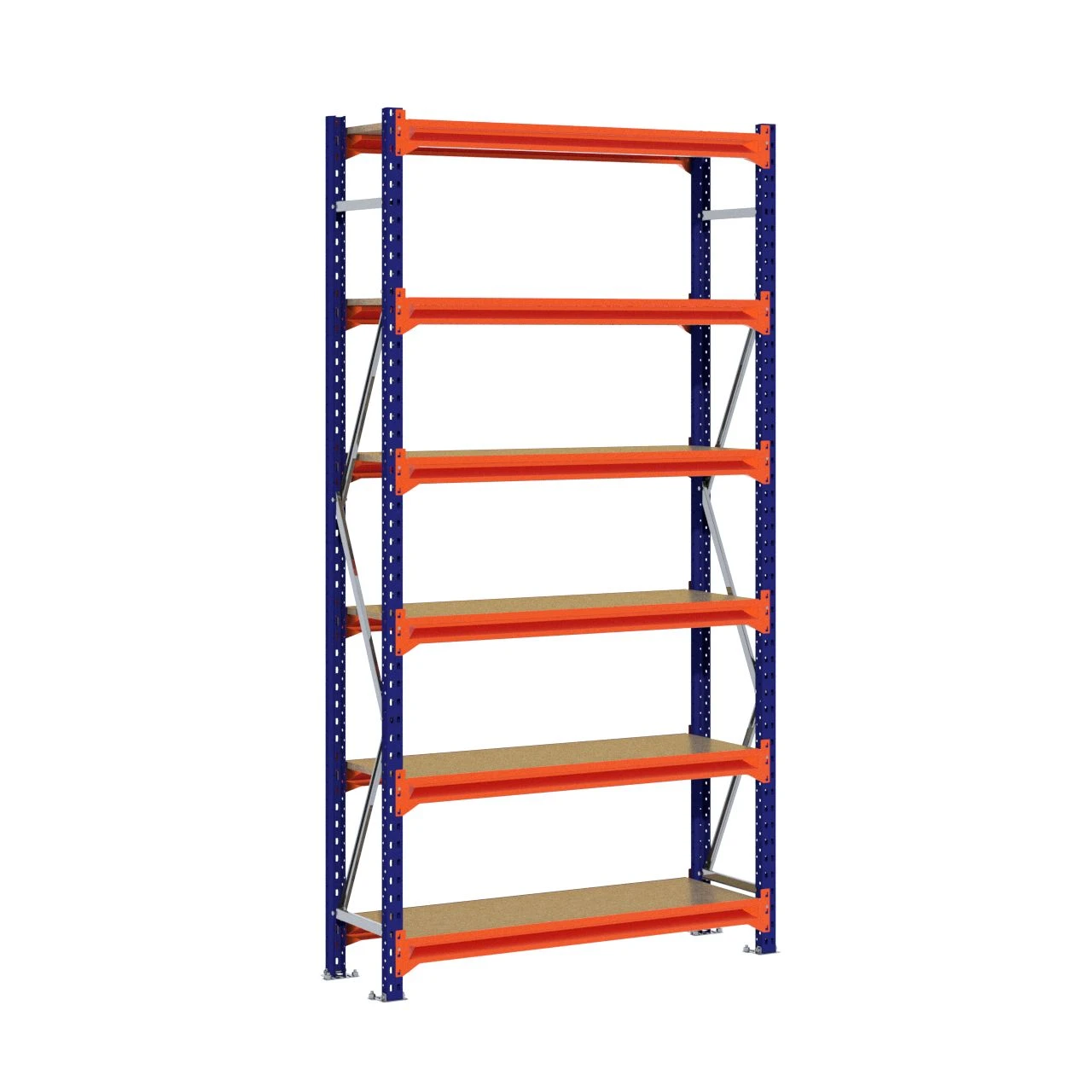 Grootvakstelling 2.500 mm x 1.300 mm x 400 mm (HxLxD) - 6 niveaus