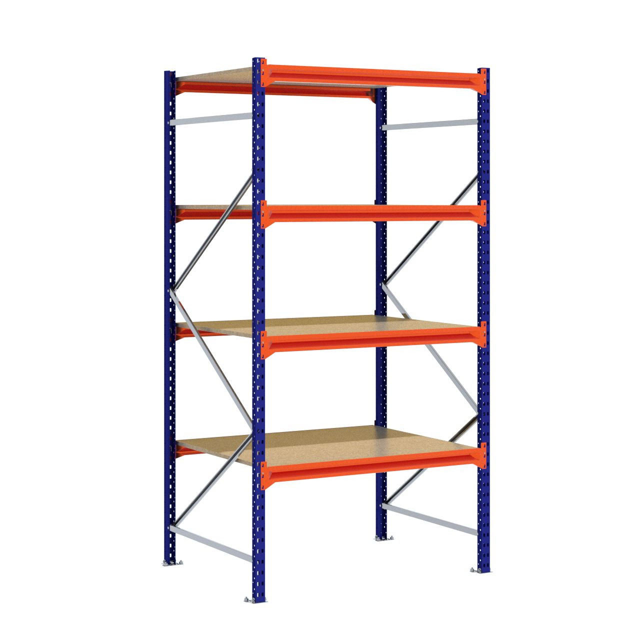 Grootvakstelling 2.500 mm x 1.300 mm x 1.000 mm (HxLxD) - 5 niveaus