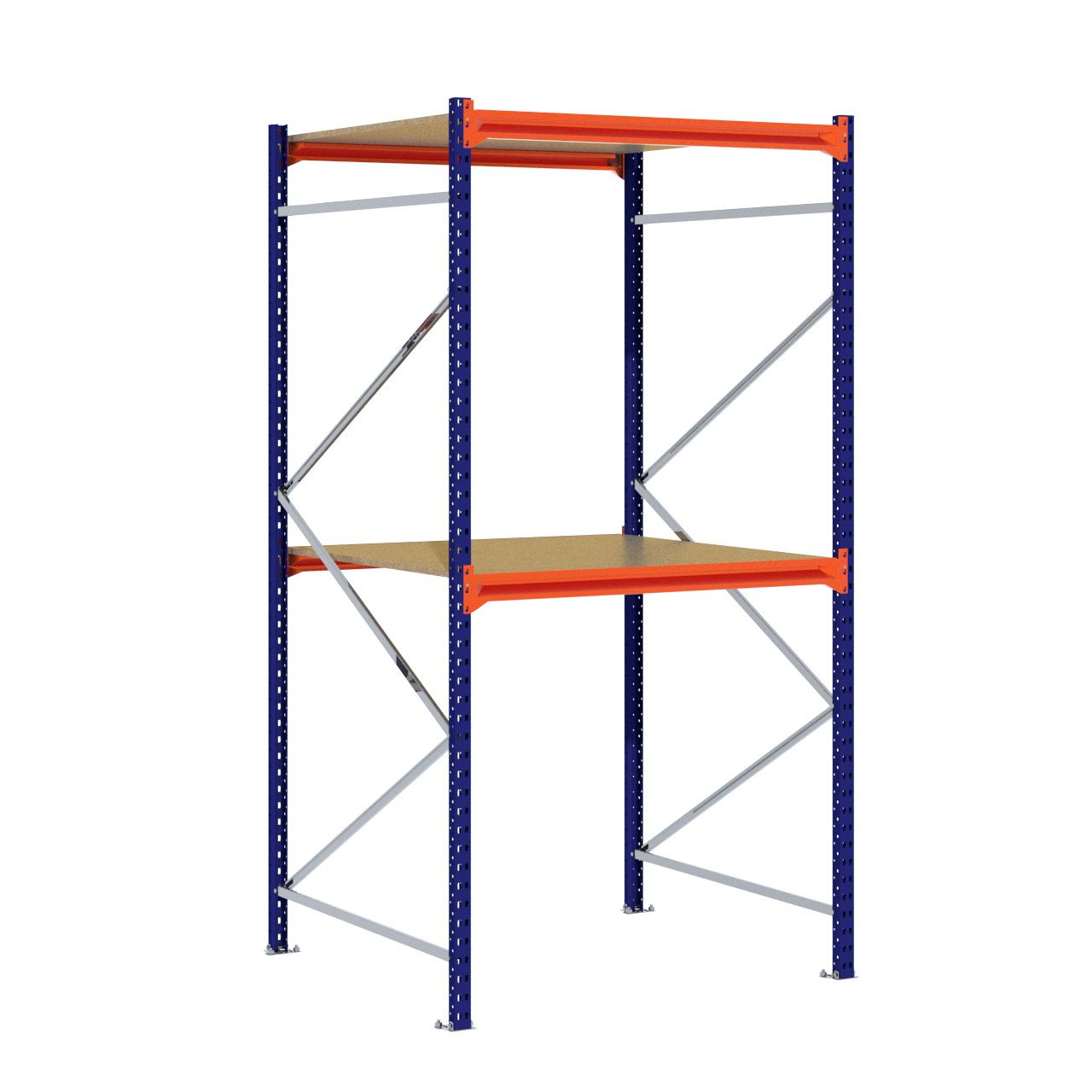 Grootvakstelling 2.500 mm x 1.300 mm x 1.200 mm (HxLxD) - 2 niveaus