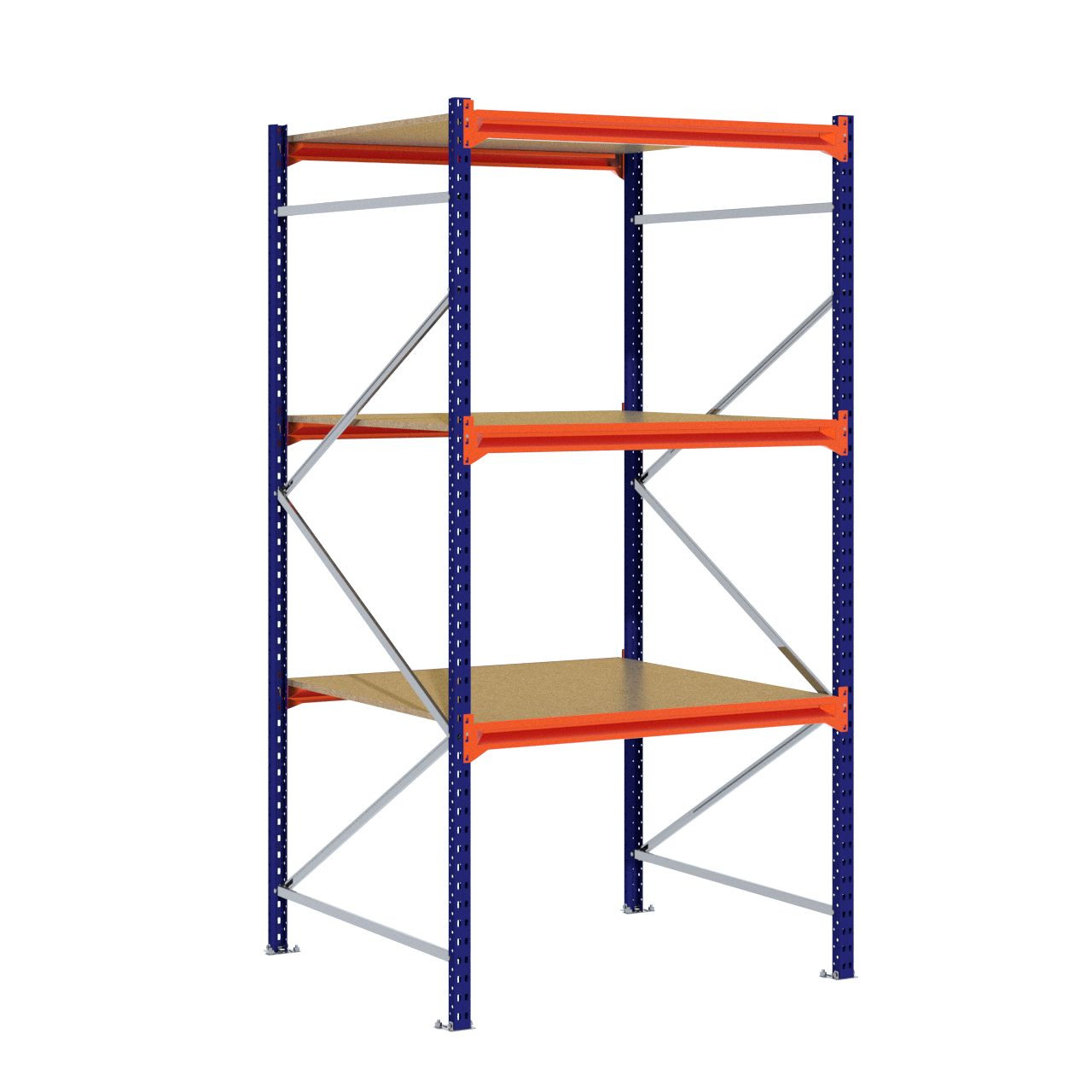 Grootvakstelling 2.500 mm x 1.300 mm x 1.200 mm (HxLxD) - 3 niveaus