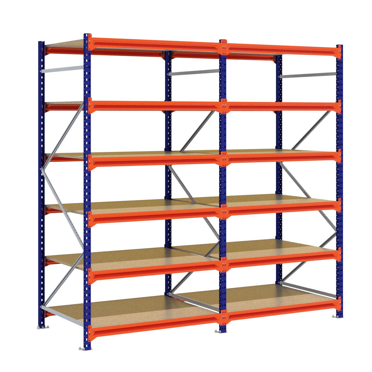 Grootvakstelling 2.500 mm x 2.500 mm x 1.000 mm (HxLxD) - 6 niveaus