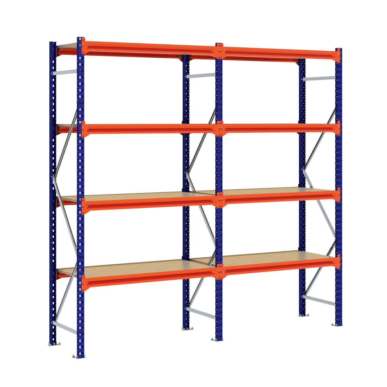 Grootvakstelling 2.500 mm x 2.500 mm x 600 mm (HxLxD) - 4 niveaus