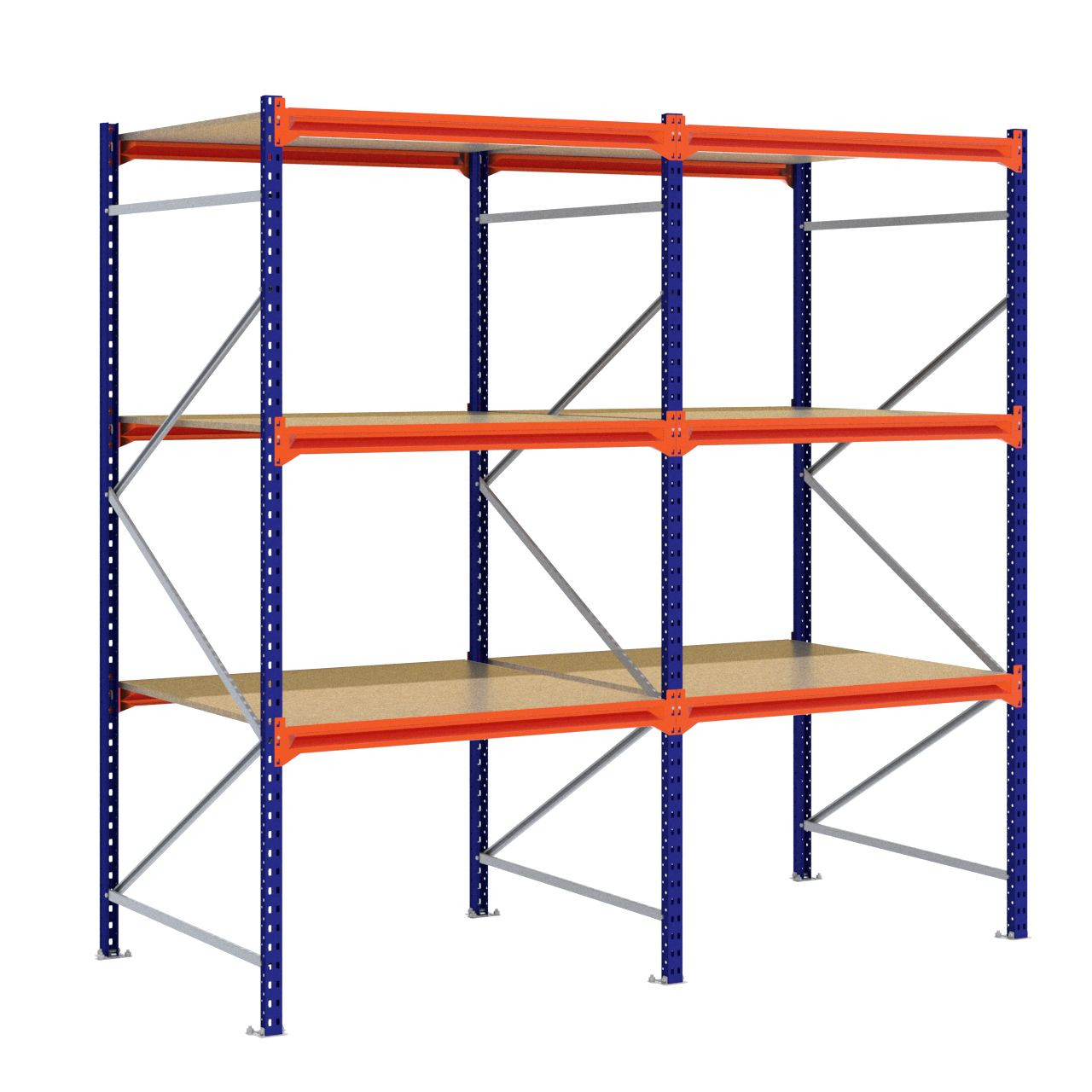 Grootvakstelling 2.500 mm x 2.500 mm x 1.200 mm (HxLxD) - 3 niveaus